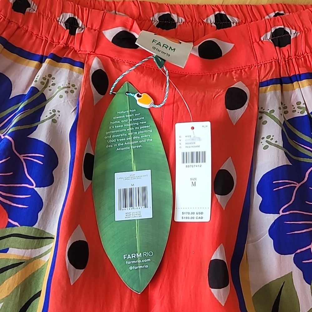 Farm Rio Surreal Scarf Pajama Trousers Pull-on Pants - Picture 8 of 15